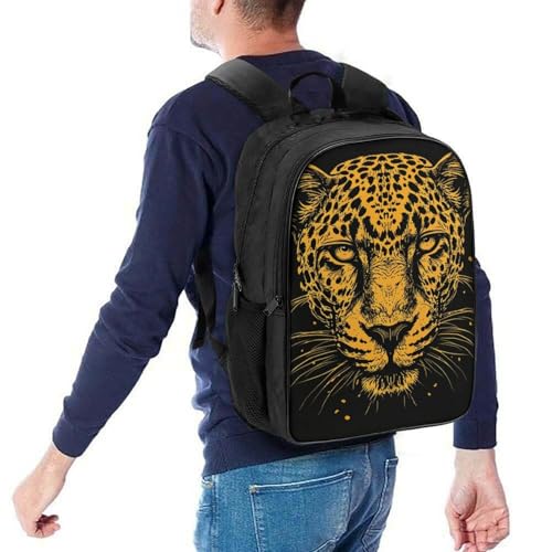 Mochila infantil impermeable con estampado de leopardo juvenil y gran capacidad 5