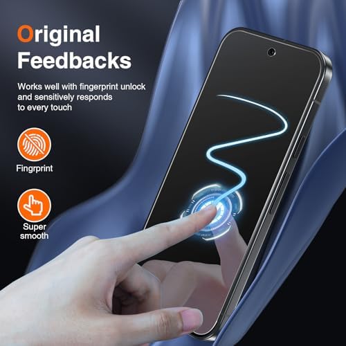 Image of PreCure (2+2 Pack) Screen Protector for Google Pixel 10 Pro, 2pcs Tempered Glass Screen Protector & 2 Camera Lens Protector for 10 Pro, Support Fingerprint Unlock, HD Screen, Anti-Scratch, Easy Installation