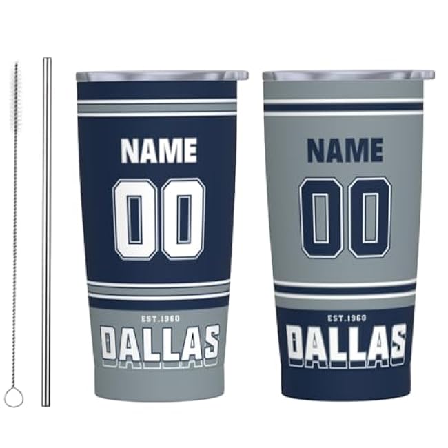 Green Bay Customize 20oz stainless steel Cup and Straw, Gifts for Men Women, Stainless Steel Vacuum Insulated Flip Straw Spill Proof Travel Mug Cup