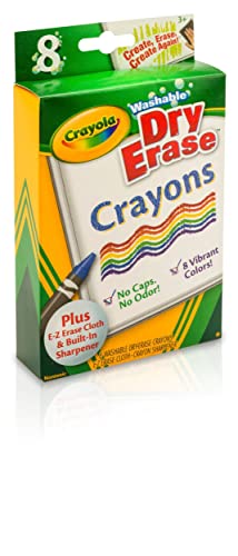 Crayola Dry Erase Crayons Large Size (8 Count)