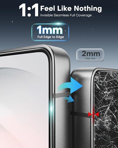Image of OMOTON 2 Pack Privacy Screen Protector for Samsung Galaxy S26 Ultra, Auto-Align Installation, 28 Anti-Spy, 9H Tempered Glass &12FT Military Grade Shatterproof, Instant Fingerprint Unlock