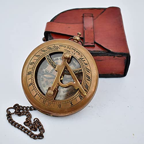Brújula grabada en latón personalizada miniatura 3