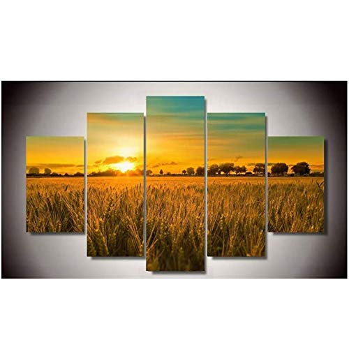 Cuadro paisaje de verano para salon moderno pintura en lienzo modular