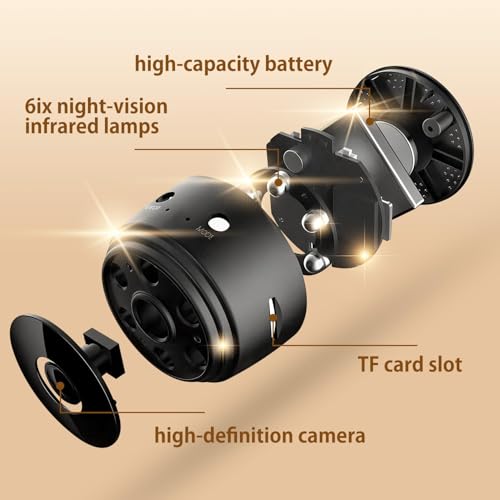 FeeOlsa 1080P Hidden Camera Spy Camera WiFi, Mini Nanny Cam with Night Vision, Motion Detection, Small Wireless Home Security Surveillance Cam for Indoor, Pet, Baby, Nanny Monitoring