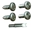 License Plate and Frame Security Screw Set Mixed Type Screws
