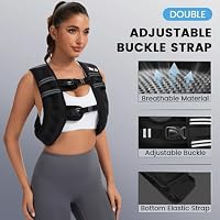 TB3C Weighted Vest Woman, 16 LB Womens Weight Vest for Walking, Strength Training Weight Vests for Men, Reflective Stripe Fitness Vest for Workout Running Jogging — image 2