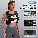 Weighted Vest Woman - 6lb/8lb/12lb/16lb/20lb/25lb/30lb Womens Weight Vest for Walking, Strength Training Weight Vests for Men, Reflective Stripe Fitness Vest for Workout Running Jogging - Image 2