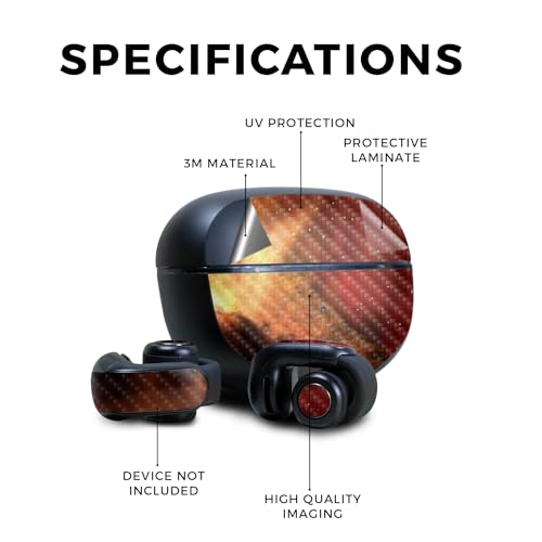 Image of Carbon Fiber Skin Compatible with Bose Ultra Open Earbuds - Spacial Overload - Premium 3M Vinyl Protective Wrap Decal Cover - Easy to Apply | Crafted in The USA by MightySkins