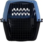 Petmate 21090 Pet Taxi Fashion Kennel, Large (Samba Red/Coffee Grounds) | Durable travel crate made in USA, hard plastic shell with secure door, great at home and on trips, easy to clean carrier