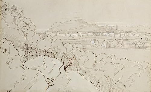 Tableau Voir Nice par Edward Lear impression d'art sur toile 60x90cm pour salon
