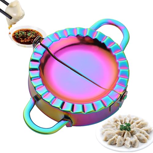 Sellador de tortillas, prensa de bolas de de acero inoxidable de 5.87 pulgadas para eficiencia de cocina, sellado uniforme con mango cómodo, herramienta plegable para preparación de comidas