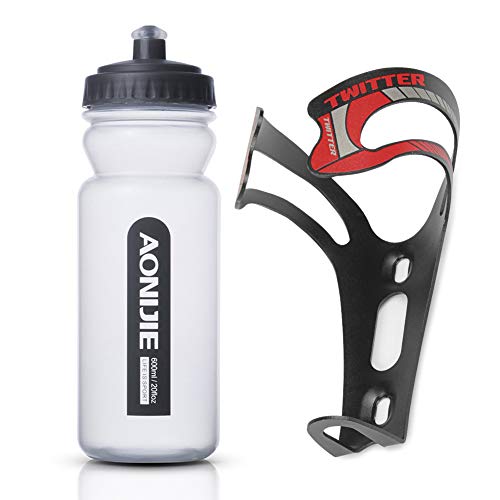 Bike Water Bottle Holder - 20 Ounce Ultra-Light Alloy Aluminum Universal Bike Bottle Cage, Bracket Mountain Bicycle Water Bottle Holder Bracket Drink Bike Water Bottle Cages (Red) #TOP1