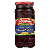 Mezzetta Pitted Greek Kalamata Olives - Rich Purple Olives from Greece for Mediterranean Recipes & Snacking - Convenient Pitted Olives for Easy Use - Succulent and Delicious - 9.5 Oz Jar - Pack of 6