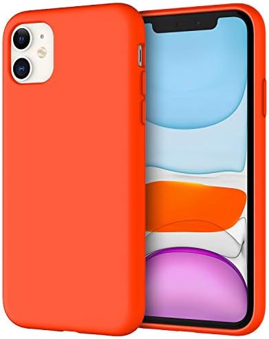 JETech Silicone Case for iPhone 11 (2019) 6.1-Inch, Silky-soft touch Full-Body Protective Case, Shockproof cover with Microfiber Lining (Black)