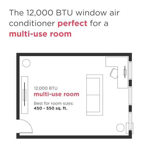 Frigidaire 12,000 BTU Window Air Conditioner with Supplemental Heat, Cools & Heats Up to 550 Sq. Ft., Remote Control, Quiet Operation, Eco Mode, 3 Fan Speeds, White - image 5