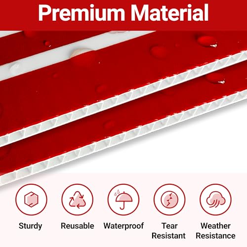 6 Pcs Open House Signs for Real Estate, 2 Pcs 24" x 16" and 4 Pcs 17" x 12" Open House Signs with Sturdy Metal Stakes and Arrow Stickers, Double-Sided Waterproof Yard Signs for Open House Supplies - Image 7