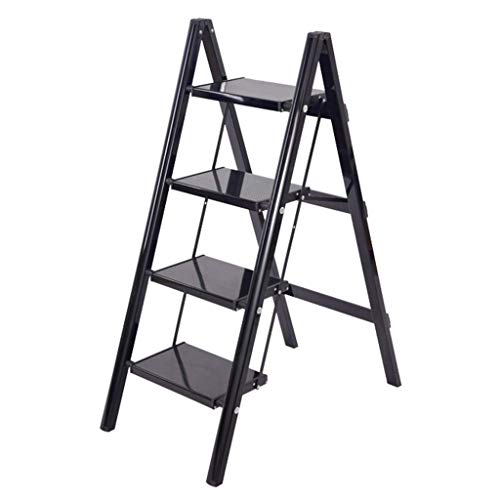 HAPPLiGNLY Home Step Stools,Step Stool | Stair Chair Seats | Portable Flower Rack | 4-Step Ladder Chair | Multifunctional Folding Chair | Fold up Library/Kitchen/Office Steps,B,B