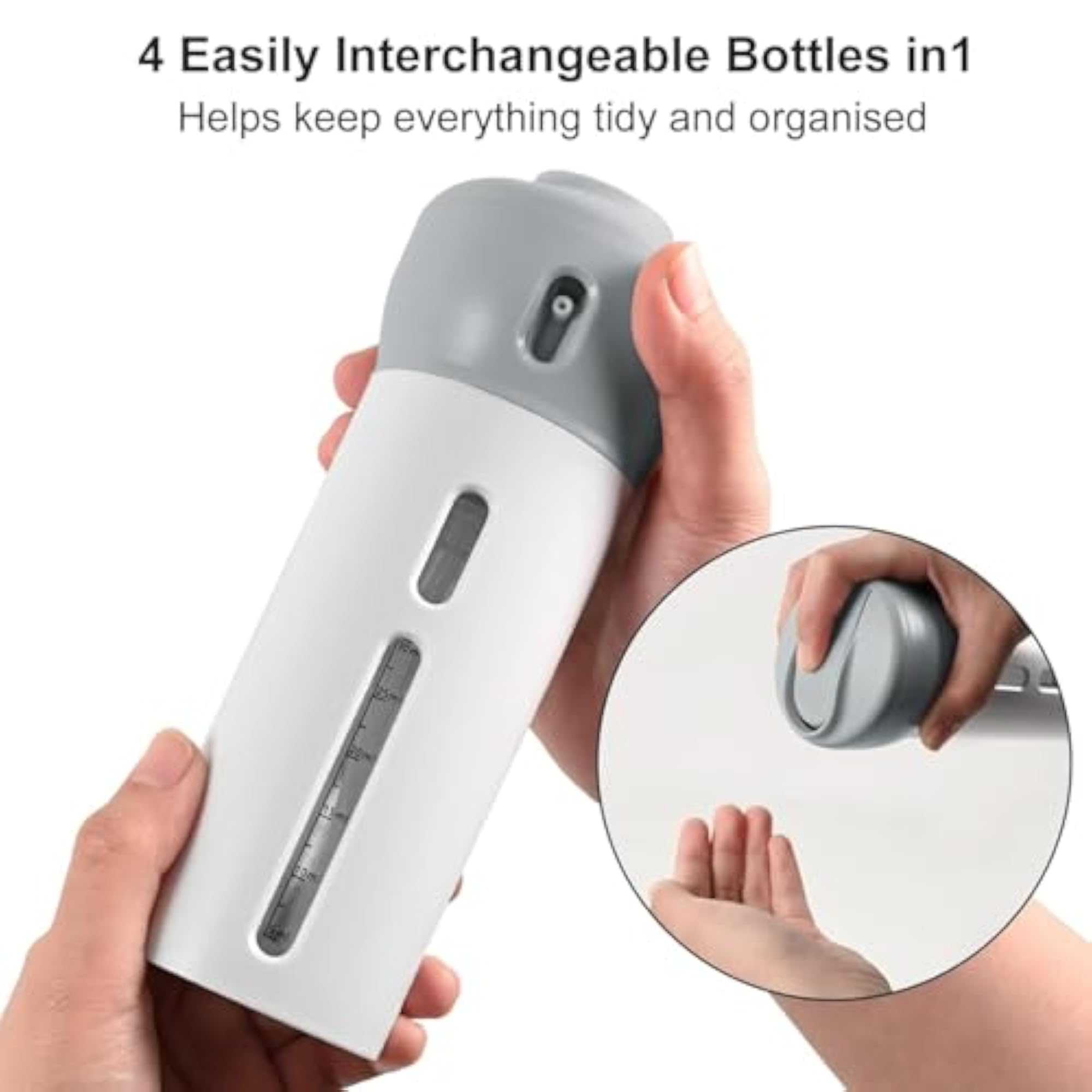4-in-1 Travel Bottle Leak-Proof & Space-Saving Solution