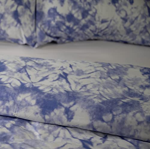 Etavonni Home Shibori Flowers – Inspired By The Japanese Shibori Technique – Certified Made In Green By Oeko-Tex – Recycled Plastic/Sustainable Cotton Twin Size Duvet Cover Set Including 1 Sham #TOP1