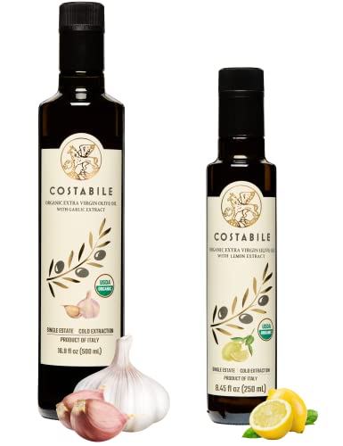 Set de Aceite de Oliva Extra Virgen con Limón y Ajo