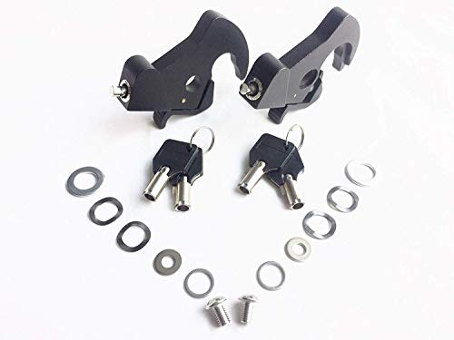 Locking Detachable Latch Kit Rotary Docking Latch Cam Lock Kit With Screw Caps For Harley Davidson Hd Dyna Softail Sportster Touring Sissy Bar Luggage Rack (Black, 2 Latches & Both With Keys) #TOP4