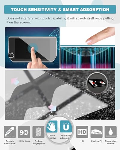 Image of CDEFG for 2023 2024 2025 RAV4 Screen Protector for Toyota RAV4 (Limited /TRD Off-Road /XSE /Adventure /XLE Premium) Hybrid Accessories 10.5-inch Touch Screen, Tempered Glass 9H Hardness HD Clear