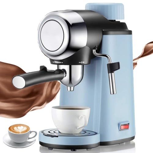 Coffee Maker, 800w Steam Pressure Control Coffee Machine with Milk Frother,Filter Coffee Machine With 240ml Capacity Water Tank, Automatically Adjust Water Temperature for Home, Office Brown