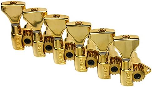 Hipshot Classic Open-Gear Tuners, 6-in-line Gold, Non-Staggered with UMP Kit