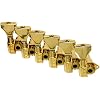 Hipshot Classic Open-Gear Tuners, 6-in-line Gold, Non-Staggered with UMP Kit