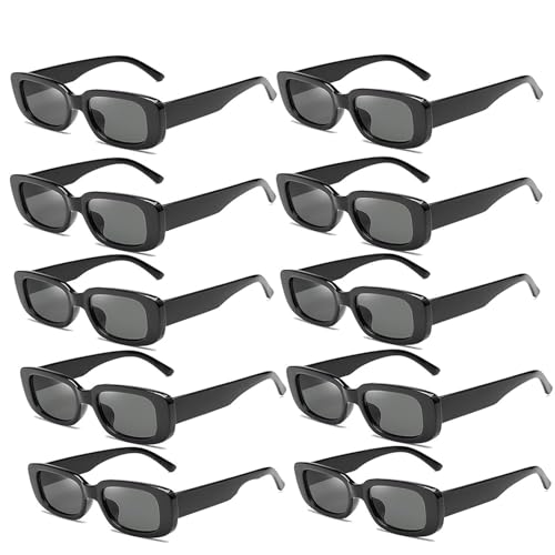 Exsbtay 10 Stück Vintage Sonnenbrillen Set Unisex, vintage sonnenbrille damen schwarz, vintage...