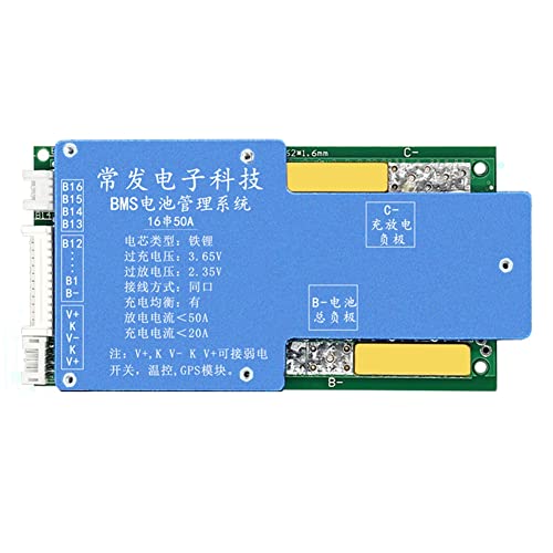 BMS 16S 48V LiFePO4 protection batterie lithium fer phosphate même port 50A