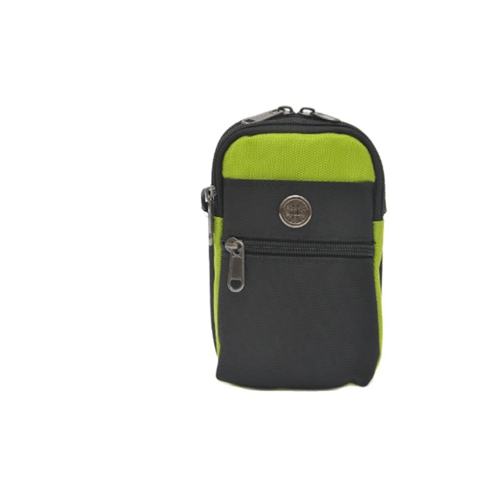 Yizelli Small Crossbody Bag Multifunction Phone Pouch Mini Nylon Shoulder Bag Outdoor Waist Bag Pouch for Men Women (Green)
