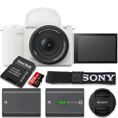 Image of Sony Alpha ZVE10 II - APS-C Interchangeable Lens Mirrorless Content Creators' Camera - White - with Lens (Value Bundle)