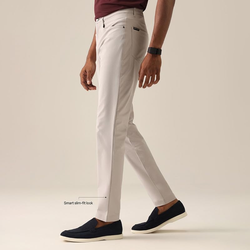 Image of BlissClub The Legendary Pants for Men Casual Office Trousers AeroFlex Stretch Fabric 7 Functional Pockets for Men up to 5'8 inch to 5'10 inch