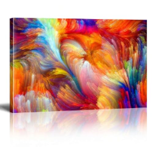 Peinture murale abstraite pour habiller un grand mur blanc de salon
