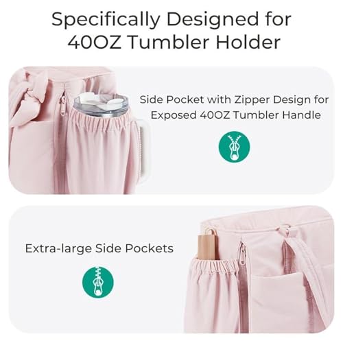 Lightweight Crush Bow Tote Bag for Women – Fits 15.6" Laptop, Water-Resistant, with Cup Holder & Detachable Bow3