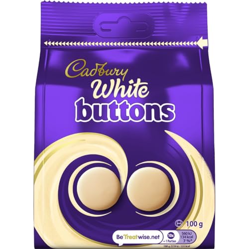 Cadbury White Chocolate Giant Buttons 100 g (Pack of 1)