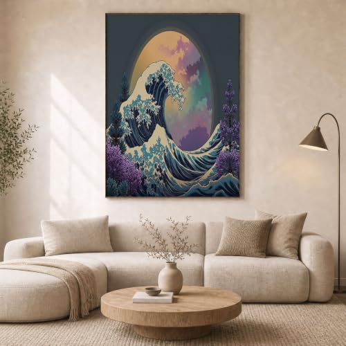Tableau decoration murale vagues oceaniques pour sublimer le design de votre salon