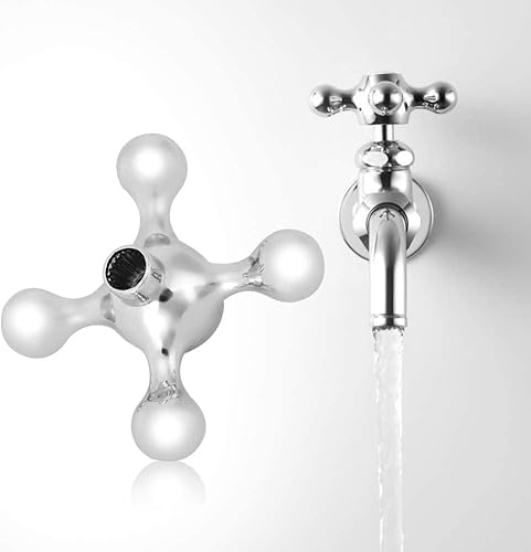 Miniatura 5 de Manija de grifo de ducha, mango cruzado para grifo de ducha, baño, fregadero, mango de repuesto universal para grifo, diámetro interior de 0.937 in