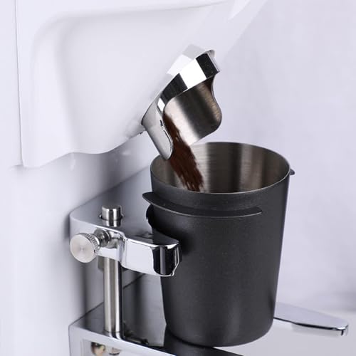 Tazza Dosatrice Per Caffè, Caffè Dosing In Acciaio Inossidabile Bicchiere Dosatore Macchina Espresso Trasferimento Veloce Di Macinato Portafiltro Inox Manico Da Parte Caffe Polvere Ricezione 58Mm - 8