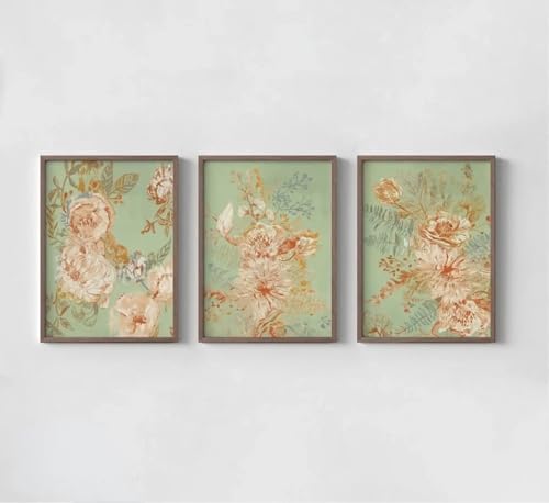 Décoration murale pivoines grand format triptyque tableau fleurs salon - 2