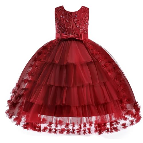 Vestido de noche de encaje floral para niñas M MUNCASO de gala