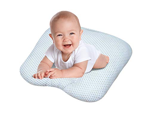 Oscar Home Newborn Baby's Cotton Fabric Helen Sandy Lounger (Blue). - Image 9 thumbnail