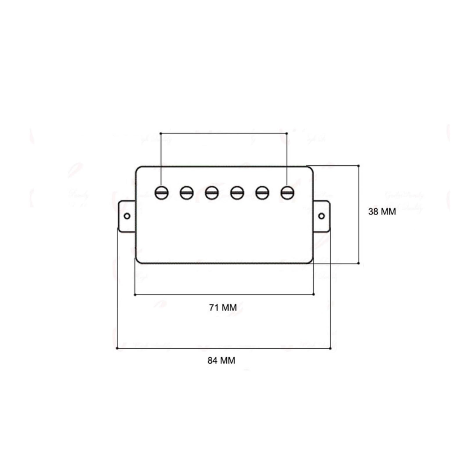 Tonabnehmer für E-Gitarren Standard-E-Gitarre, Alnico-Humbucker-Tonabnehmer, Nickel-/Gold-Abdeckung Für LP-SG-Gitarre (Color : Kit 02)