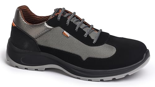 DIAN - AITANA 35, Zapatilla de Seguridad con Cierre de Cordones. Refuerzo en Puntera y Lateral, Planta Antiperforación, Plantilla Acolchada y Aislante, Antiestático y Antideslizante, Calzado Seguridad