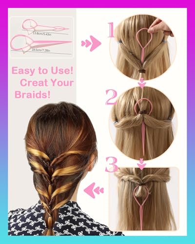 image for AUOOR Hair Ties & Wax Stick Set for Frizz Control, Smooth Flyaways, Br