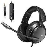 Gaming Headset for PS4,PS5, Xbox One, PC with Bass Surround Soft Memory Earmuffs Stereo Headset, Noise Cancelling Over Ear Headphones Mic, Volume Control for Laptop Table