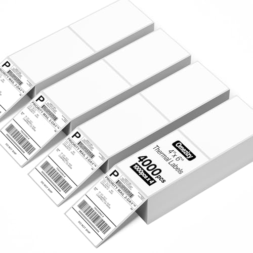 Image of 4x6 Thermal Labels, Shipping Address Fold Label (Pack of 4000 4x6 Labels) - Compatible with JADENS, Phomemo, Rollo, Omezizy and Other Thermal Printers, 4000pcs Express Handling Label