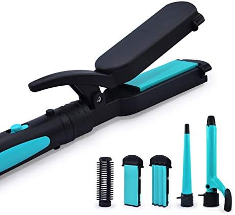 Havells 5-in-1 Multi Styling Kit - Straightener, Curler, Crimper, Conical Curler & Volume Brush | For Multiple Hair Styles | 2 Years Guarantee | Blue/Black | HC4045