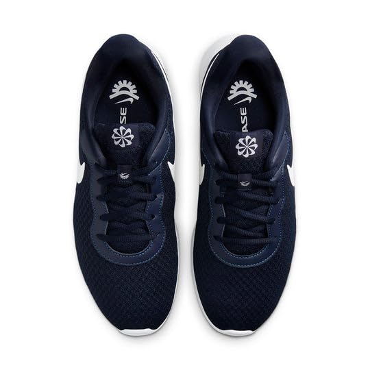 Image of Nike Mens Tanjun School Shoes FLYEASE-OBSIDIAN /WHITE-DV7775-400-6UK